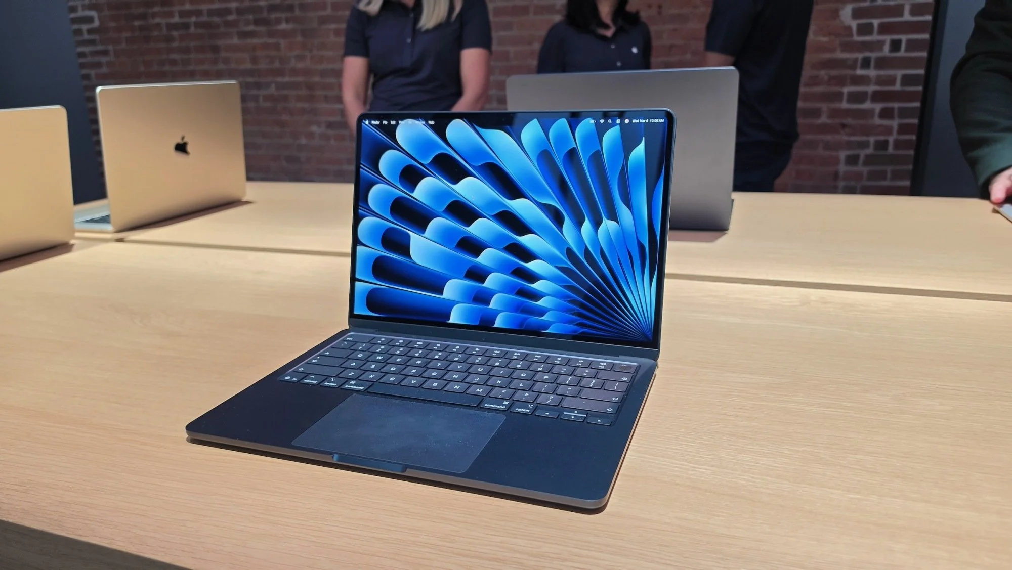 m5 macbook air on display