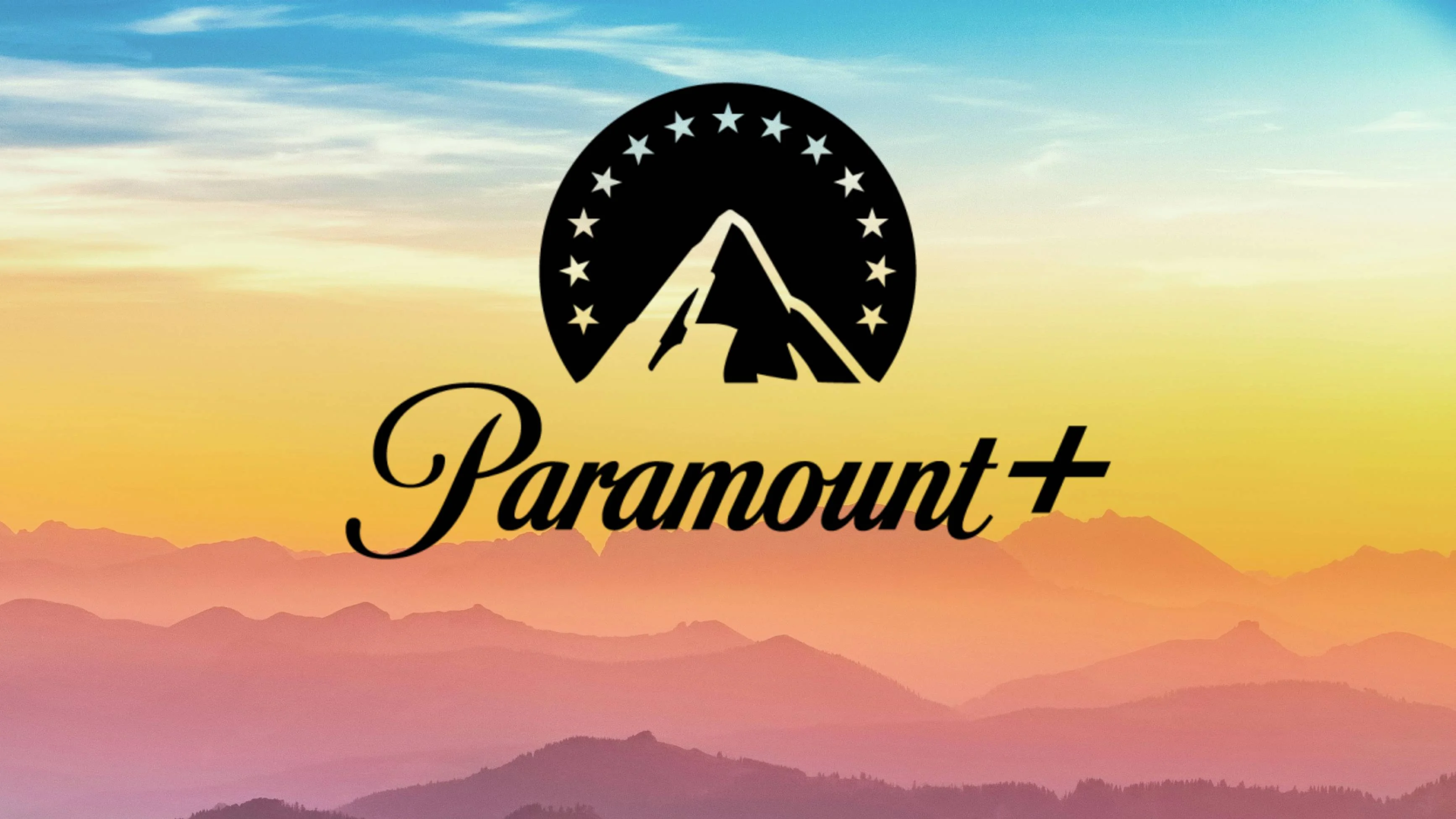 Paramount Plus Logo on Mountain Horizon