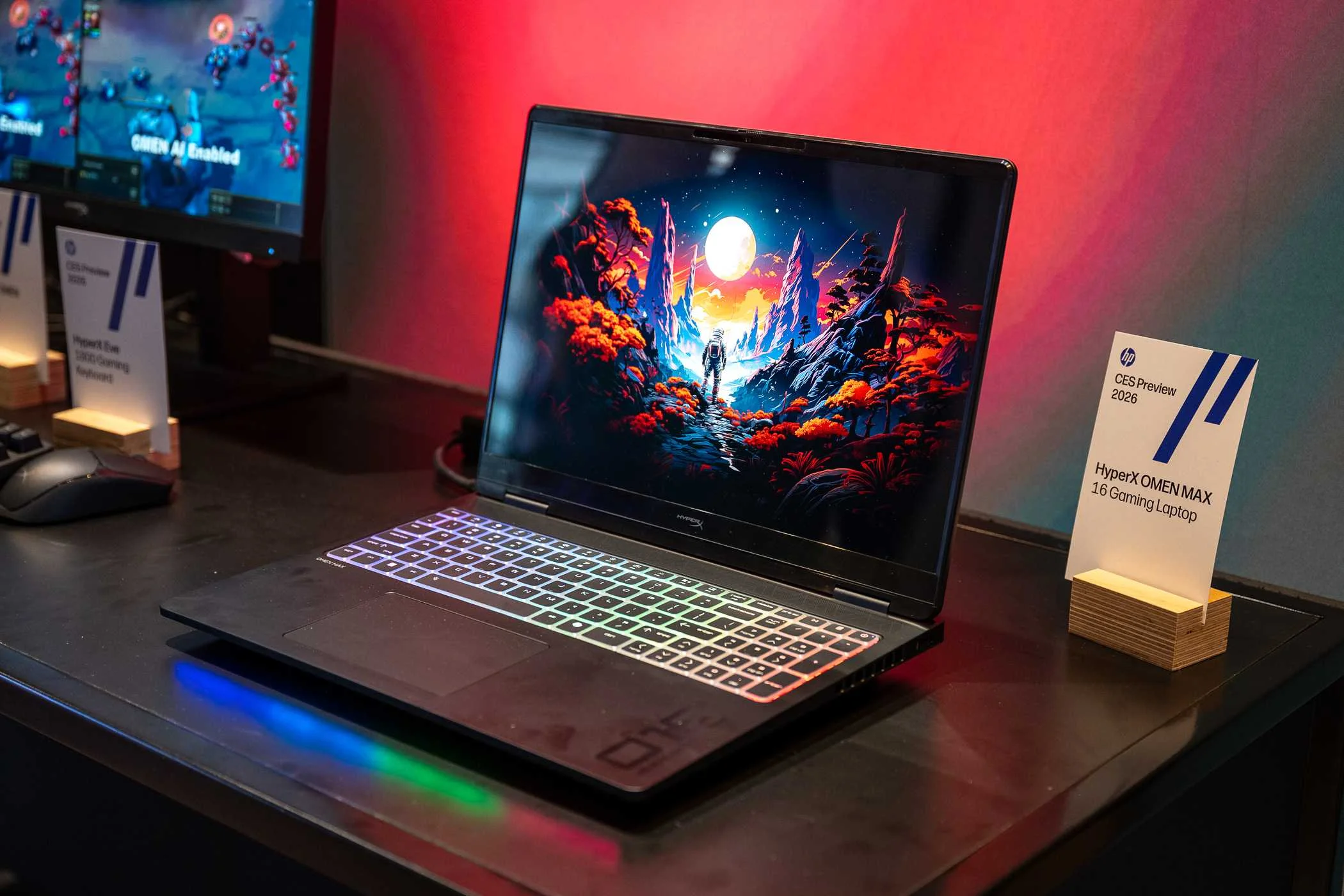 HyperX OMEN 16 Gaming Laptop sitting on a table.