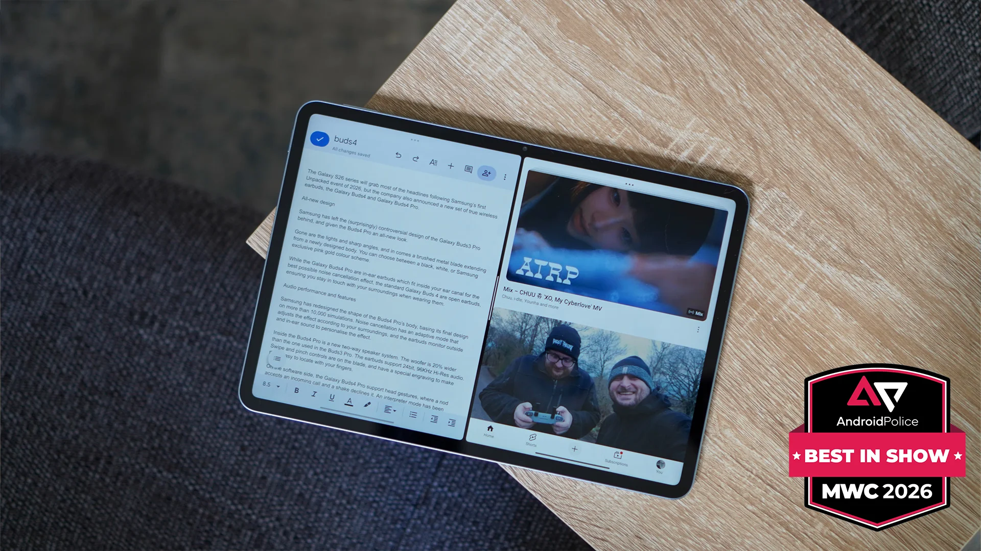 The Xiaomi Pad 8 Pro placed on a tabletop